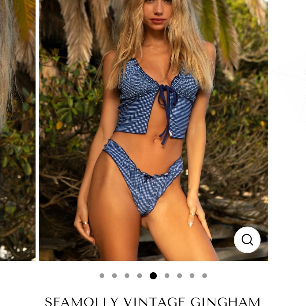 Seamolly Navy and White Checkered tankini set!